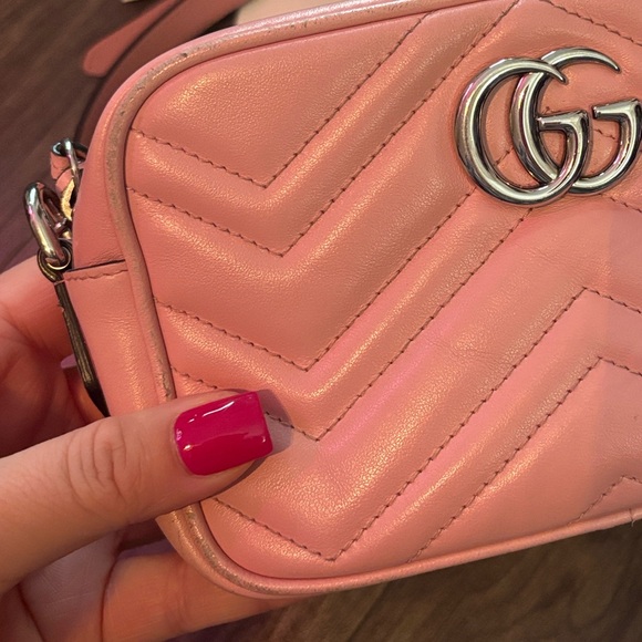 Gucci GG Marmont Matelassé Mini Bag 'Wild Rose' - Picture 10 of 12